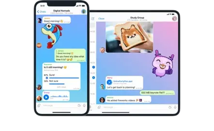 Telegram iPhone 与 iPad 界面预览